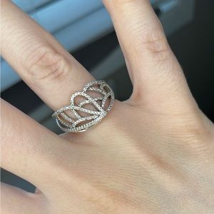 Authentic Pandora Ring - New Beginning Butterfly Cz & Sterling Silver Size 54